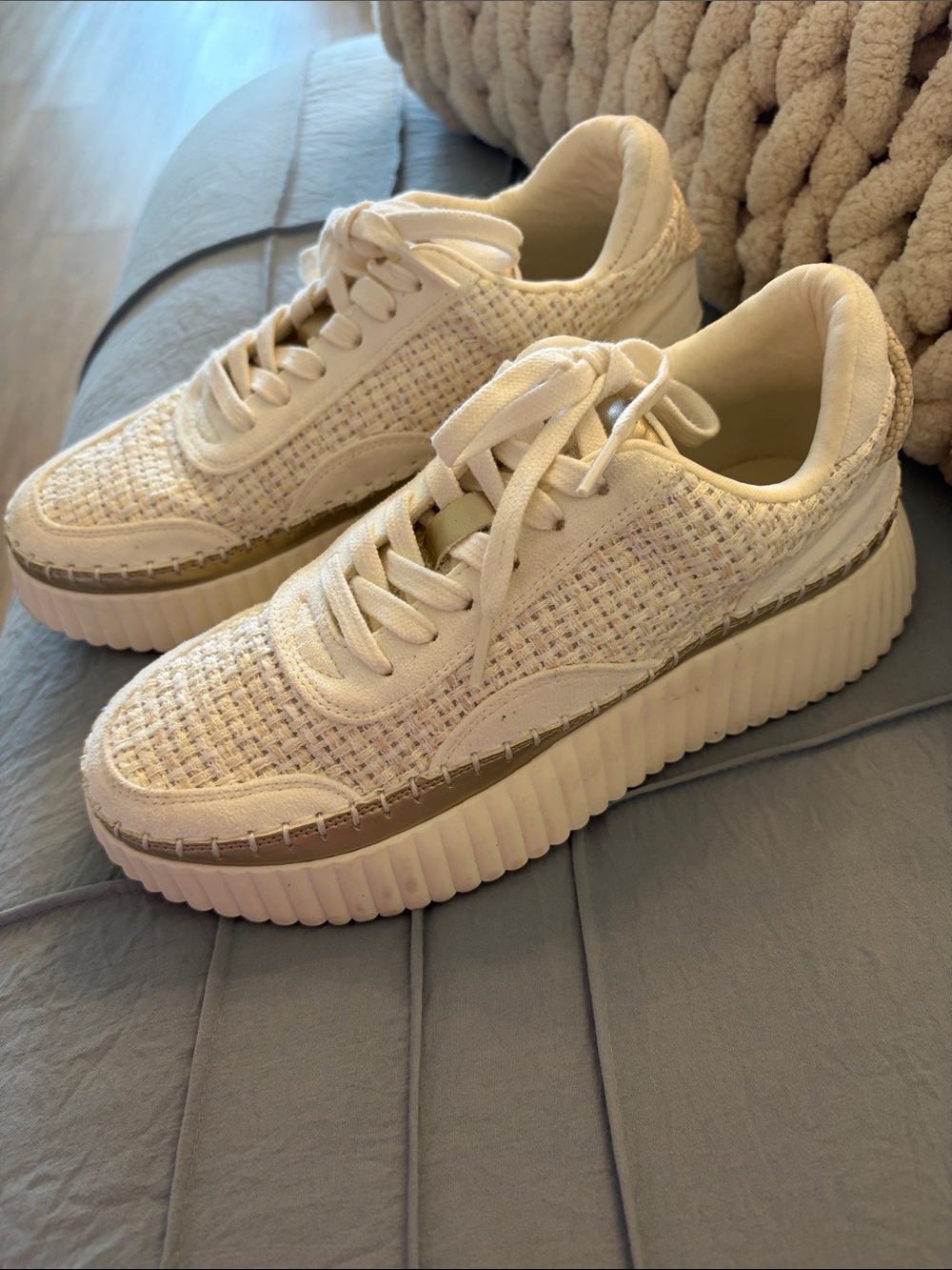 Coconuts By Matisse Go To Platform Sneaker (Natural Woven) size 7 worn once